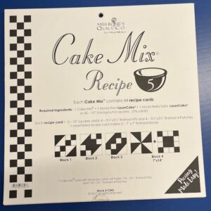 Cake Mix Recipe n 5 - 44 cards 10 inch
